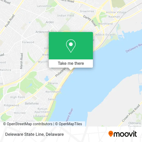 Deleware State Line map