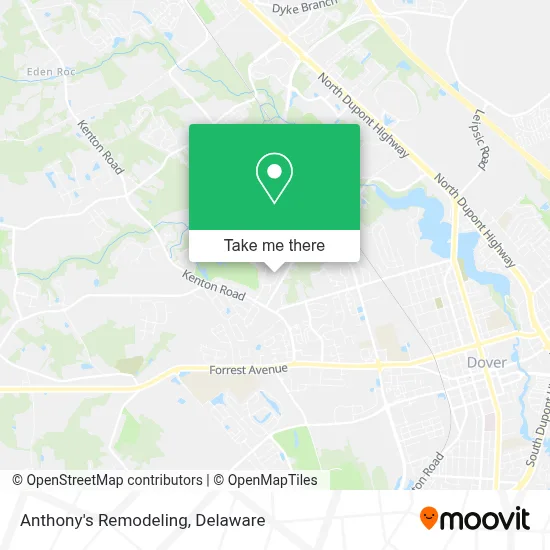 Anthony's Remodeling map