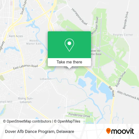 Dover Afb Dance Program map