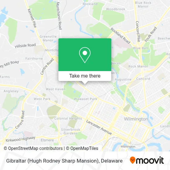 Gibraltar (Hugh Rodney Sharp Mansion) map