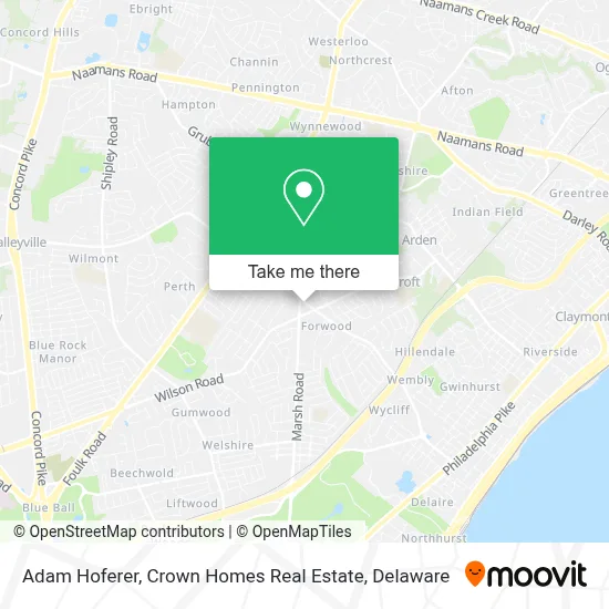 Adam Hoferer, Crown Homes Real Estate map