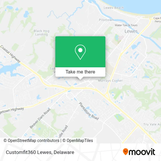 Customfit360 Lewes map