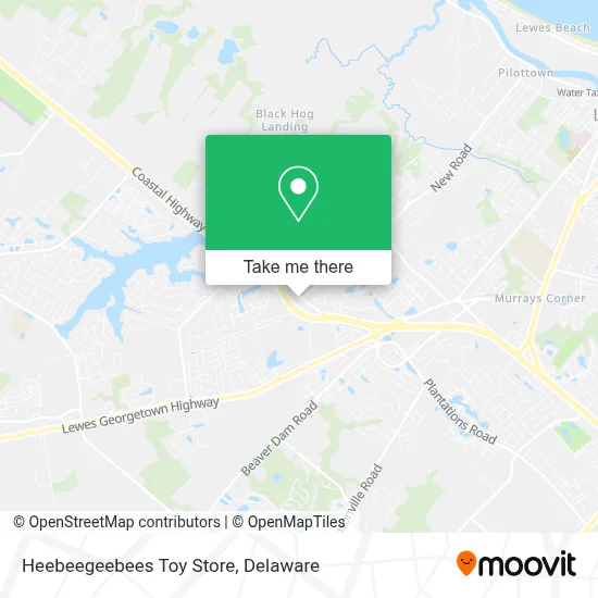 Heebeegeebees Toy Store map