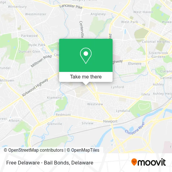 Free Delaware - Bail Bonds map