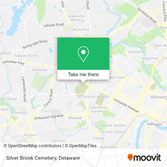 Silver Brook Cemetery map