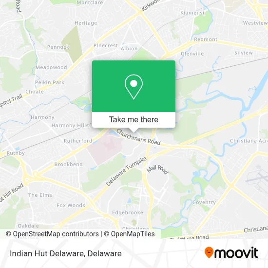 Indian Hut Delaware map