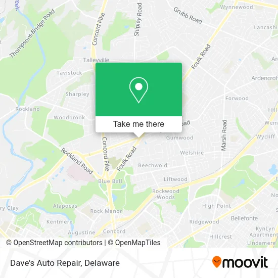 Dave's Auto Repair map