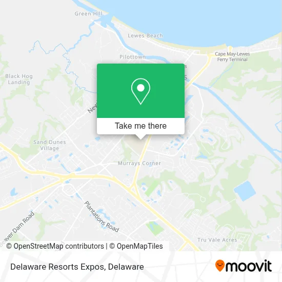 Delaware Resorts Expos map