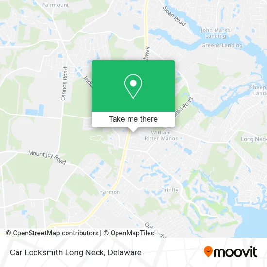 Car Locksmith Long Neck map