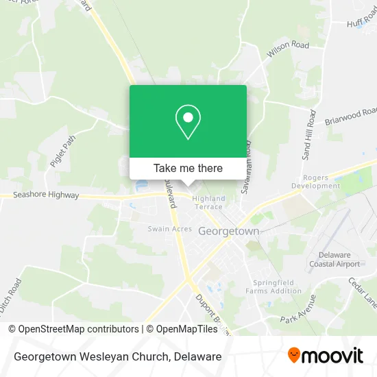 Georgetown Wesleyan Church map