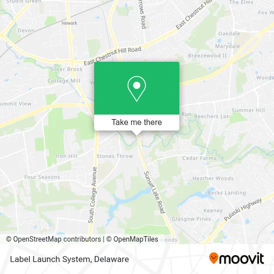 Label Launch System map