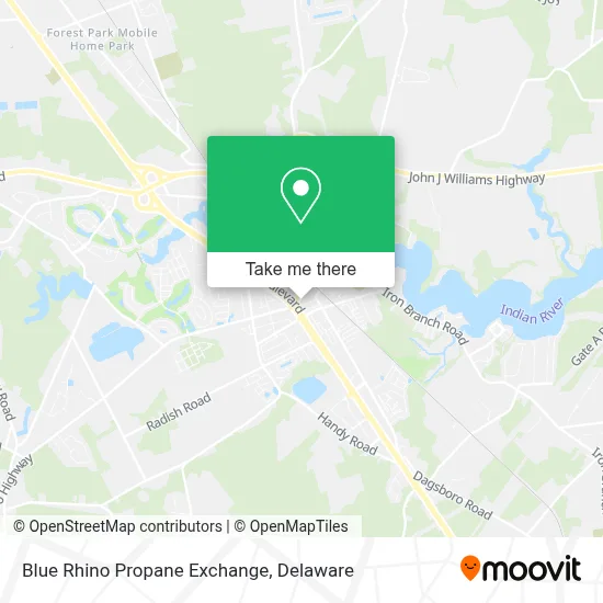 Blue Rhino Propane Exchange map