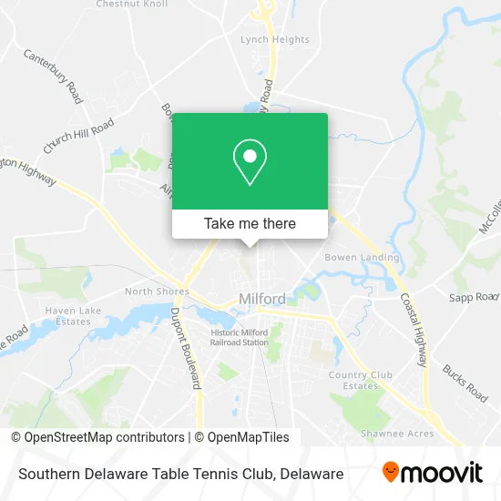 Southern Delaware Table Tennis Club map