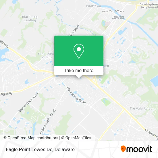 Eagle Point Lewes De map