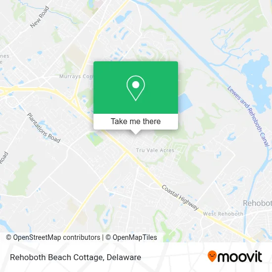 Rehoboth Beach Cottage map