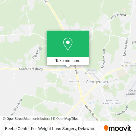 Beebe Center For Weight Loss Surgery map
