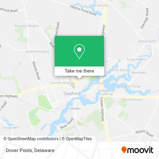 Dover Pools map