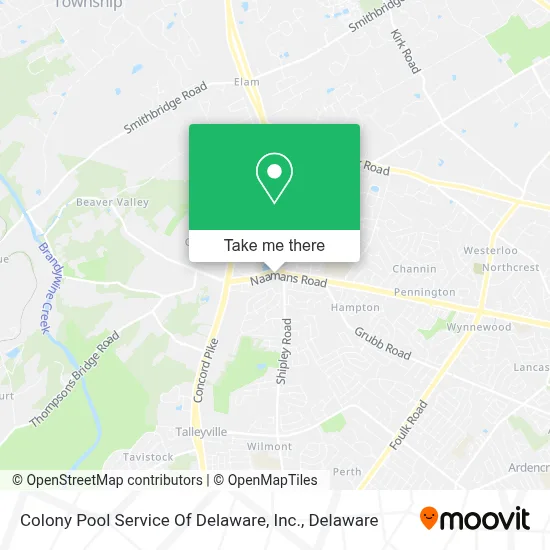 Colony Pool Service Of Delaware, Inc. map