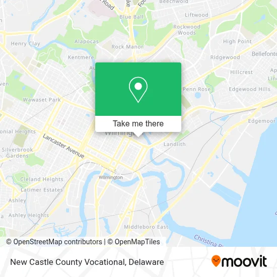 New Castle County Vocational map
