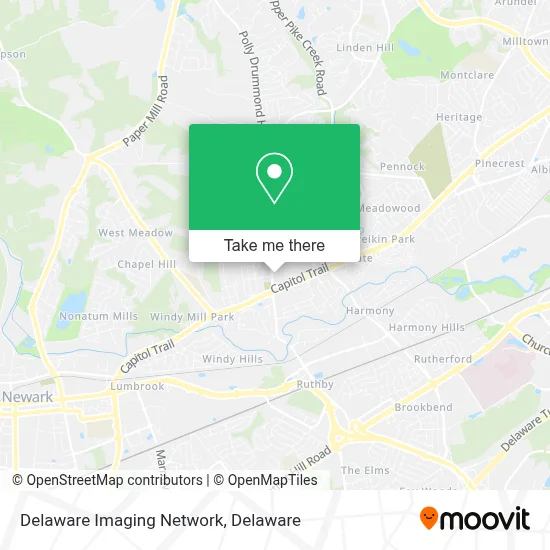 Delaware Imaging Network map