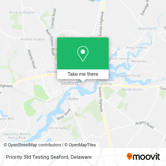 Priority Std Testing Seaford map