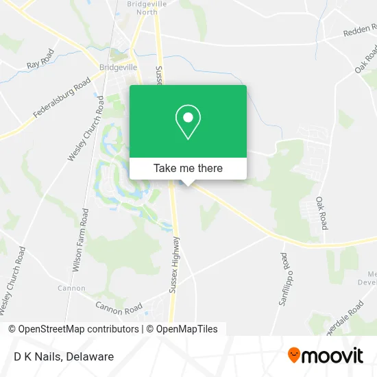 D K Nails map