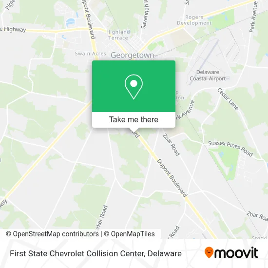 First State Chevrolet Collision Center map