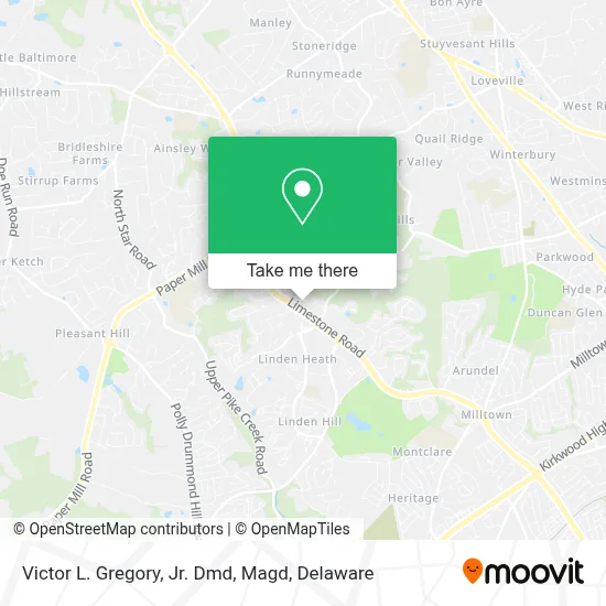 Victor L. Gregory, Jr. Dmd, Magd map