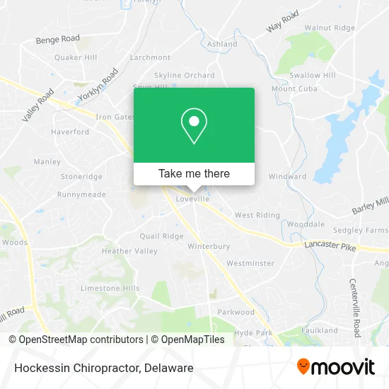 Hockessin Chiropractor map