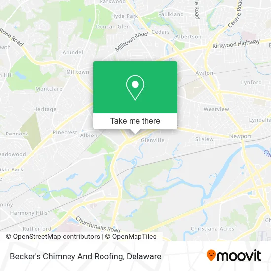 Becker's Chimney And Roofing map