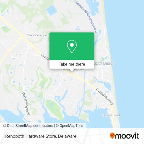 Rehoboth Hardware Store map