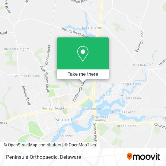 Peninsula Orthopaedic map