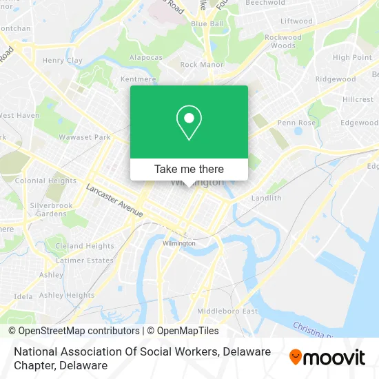 National Association Of Social Workers, Delaware Chapter map
