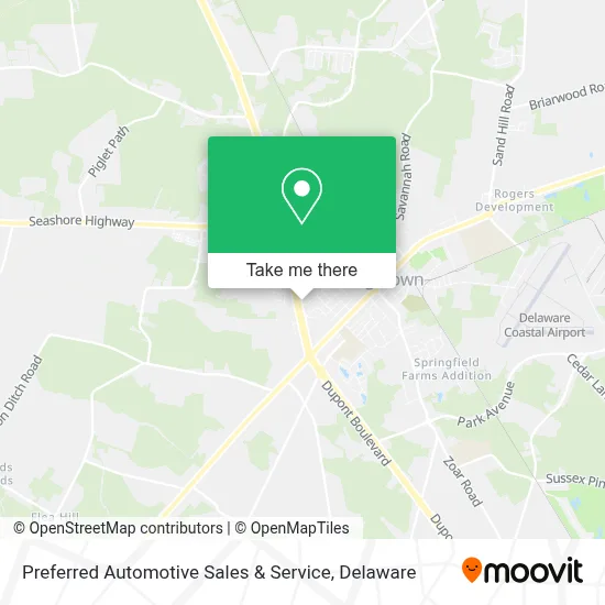 Preferred Automotive Sales & Service map
