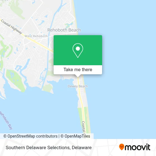 Southern Delaware Selections map