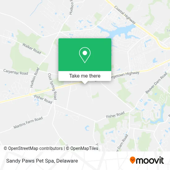 Sandy Paws Pet Spa map