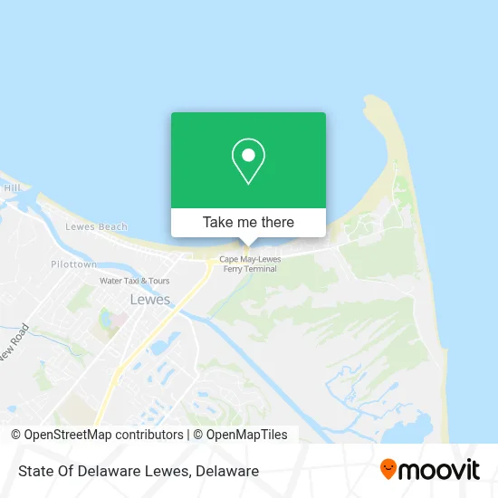 State Of Delaware Lewes map