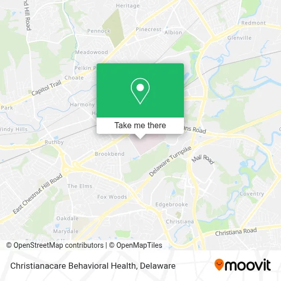 Christianacare Behavioral Health map