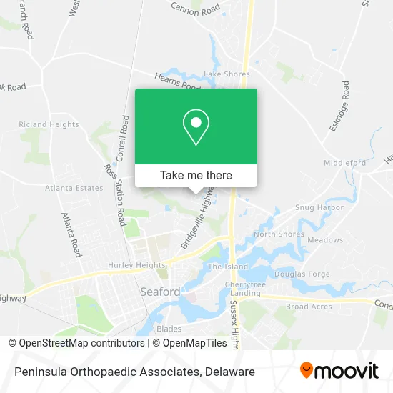 Peninsula Orthopaedic Associates map