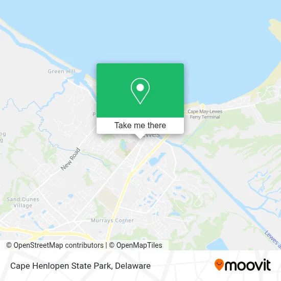 Cape Henlopen State Park map