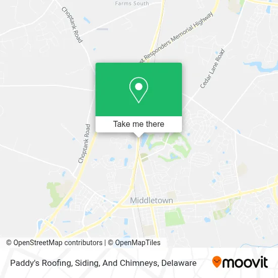 Paddy's Roofing, Siding, And Chimneys map
