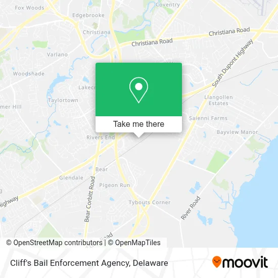 Cliff's Bail Enforcement Agency map