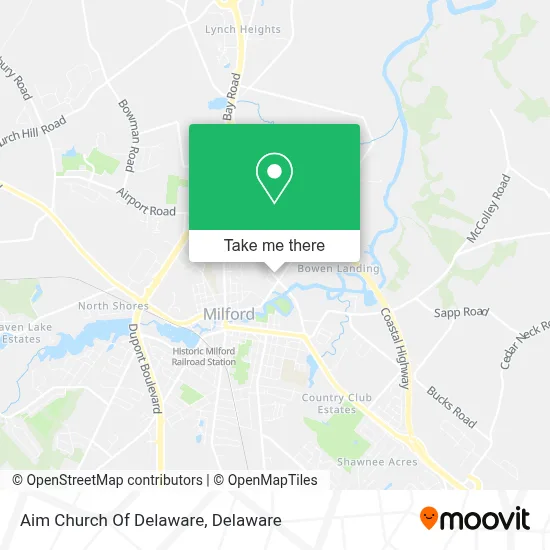 Aim Church Of Delaware map