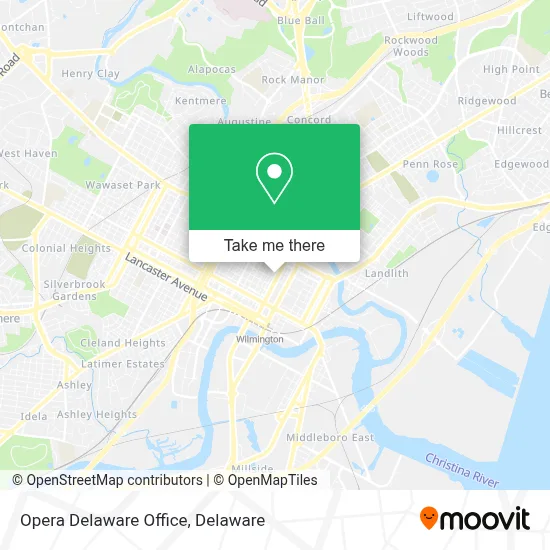 Opera Delaware Office map