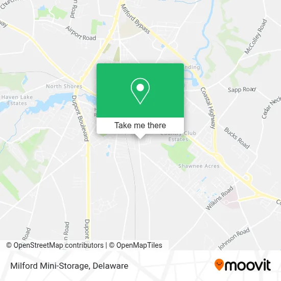 Milford Mini-Storage map