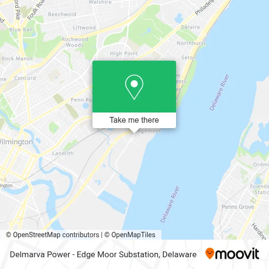 Delmarva Power - Edge Moor Substation map