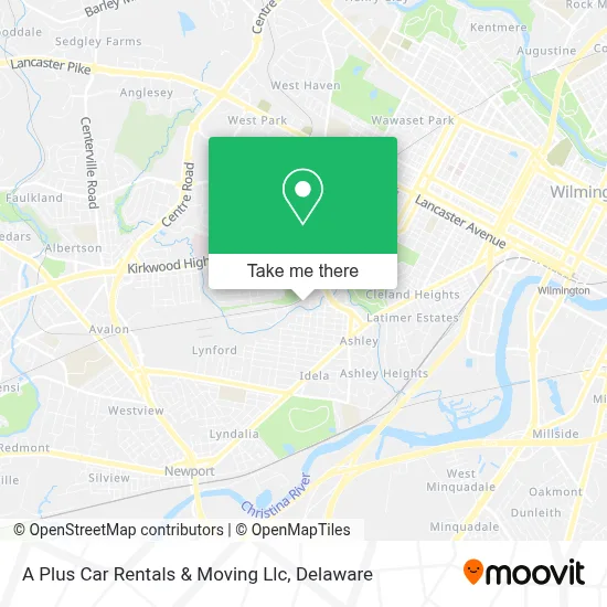 A Plus Car Rentals & Moving Llc map