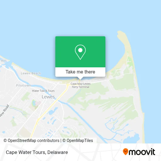 Cape Water Tours map
