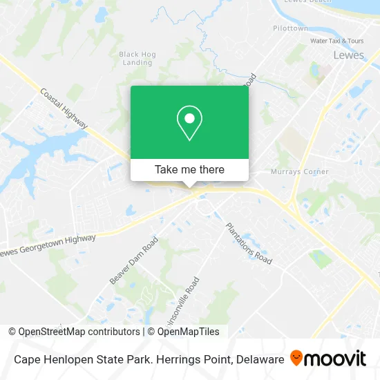Cape Henlopen State Park. Herrings Point map