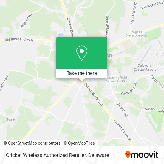 Cricket Wireless Authorized Retailer map